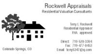 Real Estate Appraisal - home appraisal - appraiser - real estate appraiser - residential appraisals - Colorado Springs, CO - Terry Rockwell 